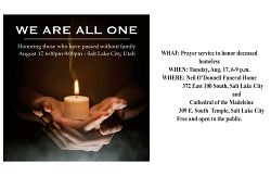 Prayer service at cathedral to honor those who died homeless