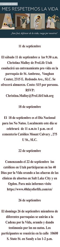 Planean actividades de Respeto por la Vida
