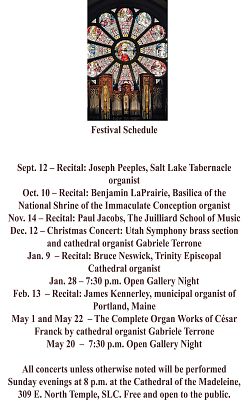 2021 Eccles Organ Festival kicks off Sept. 12
