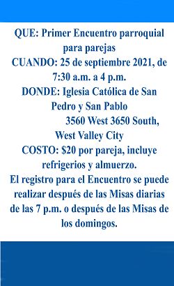 Parroquia planea su primer encuentro parroquial para parejas
