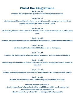 Bishops urge novena for religious liberty