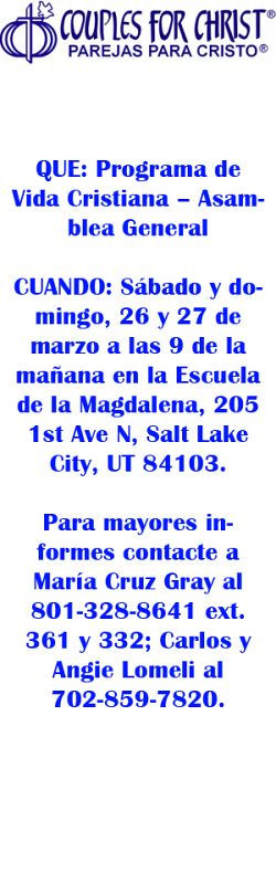 Programa de Vida Cristiana y Asamblea General