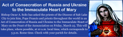 Act of Consecration of Russia and Ukraine to the Immaculate Heart of Mary