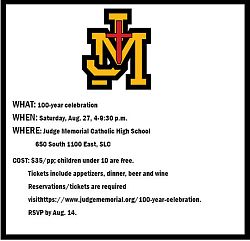 Judge Memorial CHS will celebrate 100th year