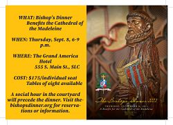 2022 Bishop's Dinner set for Sept. 8