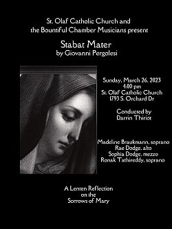 St. Olaf Parish to host Stabat Mater concert
