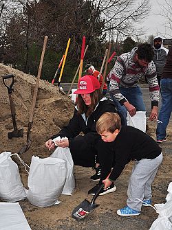 Community turns out for flooding mitigation effort