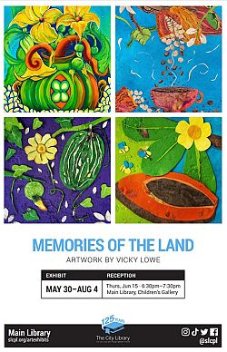 Teacher shares heritage in library art exhibit