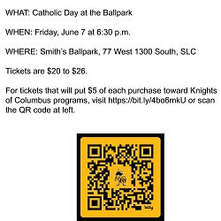 Inaugural Catholic Day at the Salt Lake Bees planned for June 7 at Smith�s Ballpark