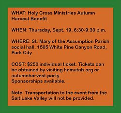 Autumn Harvest fundraiser will help provide funds for Holy Cross Ministries to serve those in need