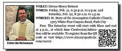 Pre-Lenten parish retreats open to all the faithful in the Diocese of Salt Lake City: Retreat on Divine Mercy 
