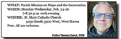 Pre-Lenten parish retreats open to all the faithful in the Diocese of Salt Lake City: Mission on Incarnational Theology