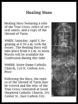 Relics will come to Utah for special healing Mass