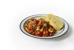 Egg Sauce with Boiled Yams (Nigeria)