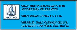 Militia Immaculata to commemorate 25 years in Utah
