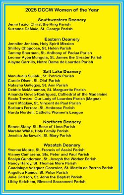 Diocesan Council of Catholic Women honors Women of the Year for 2025 at banquet