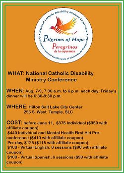 National Catholic Disability Ministry Conference to be held in Salt Lake City
