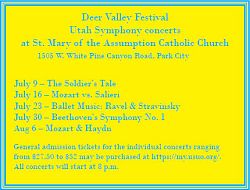 St. Mary�s in Park City will be the venue for five Utah Symphony concerts this summer