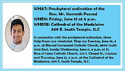 Priest ordination June 13