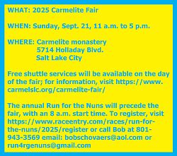 Carmelite Fair will be Sept. 21