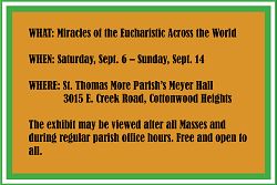 Parish to host Eucharistic miracles display